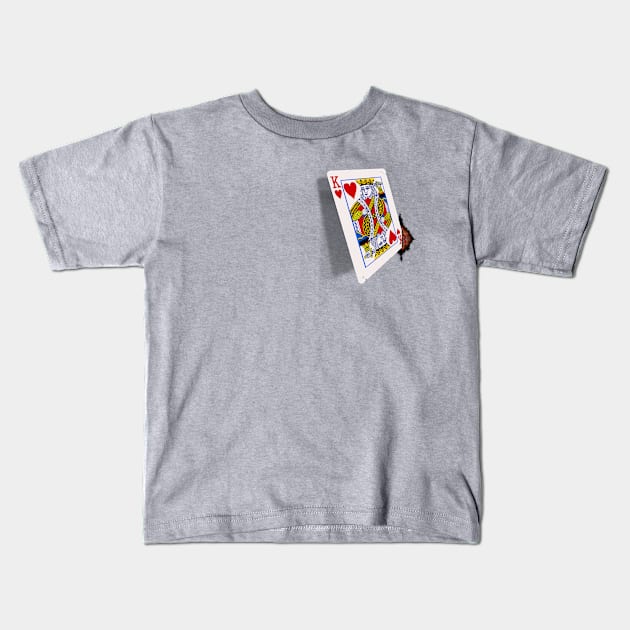 Stabbed King of Hearts Card Kids T-Shirt by Markyartshop